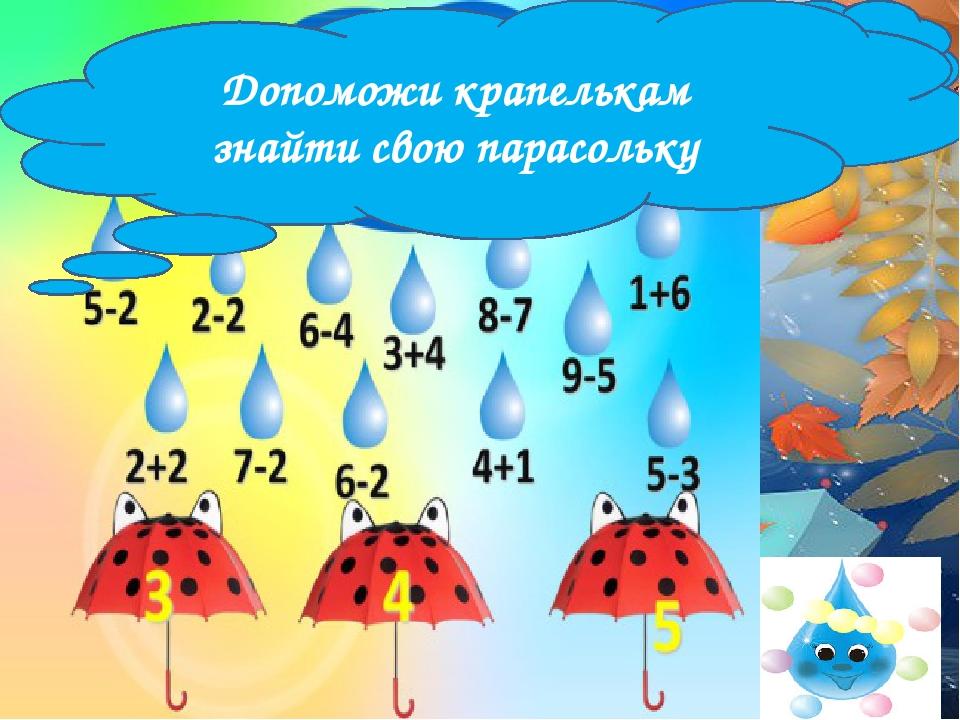 Допоможи крапелькам знайти свою парасольку
