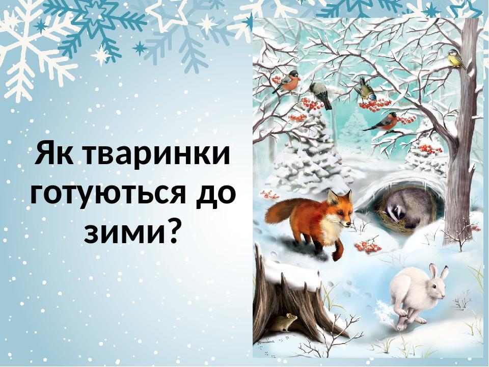 Як тваринки готуються до зими?