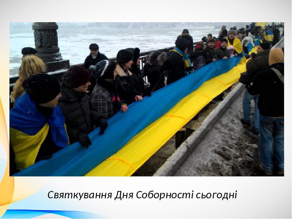 Святкування Дня Соборності сьогодні