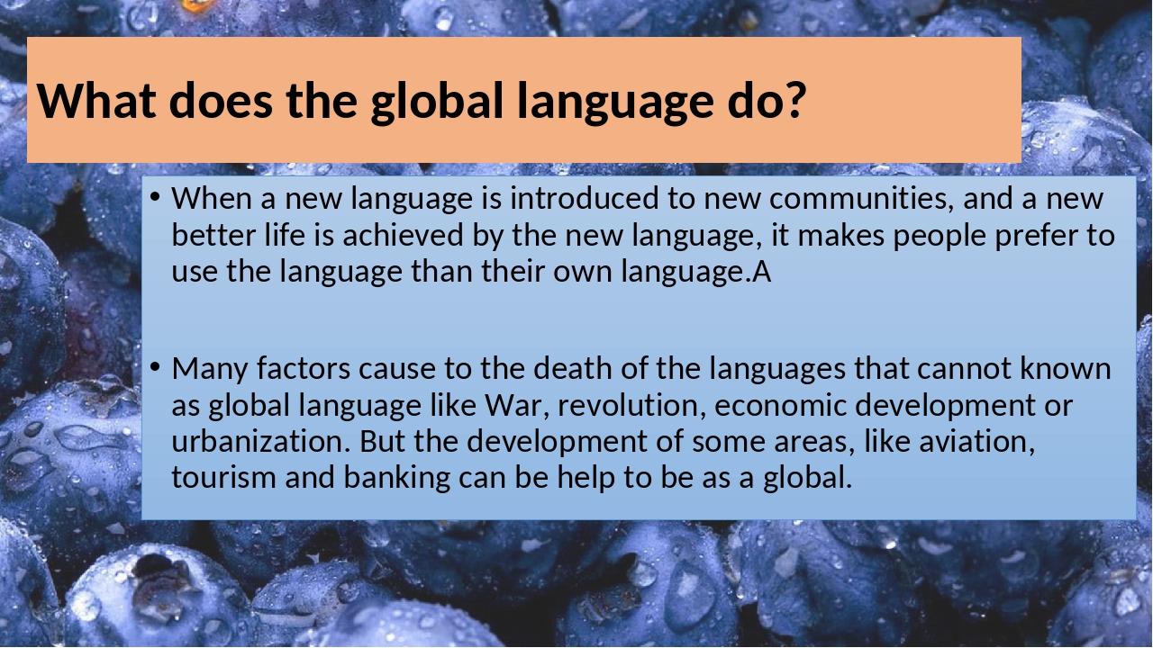 What Is Global Language