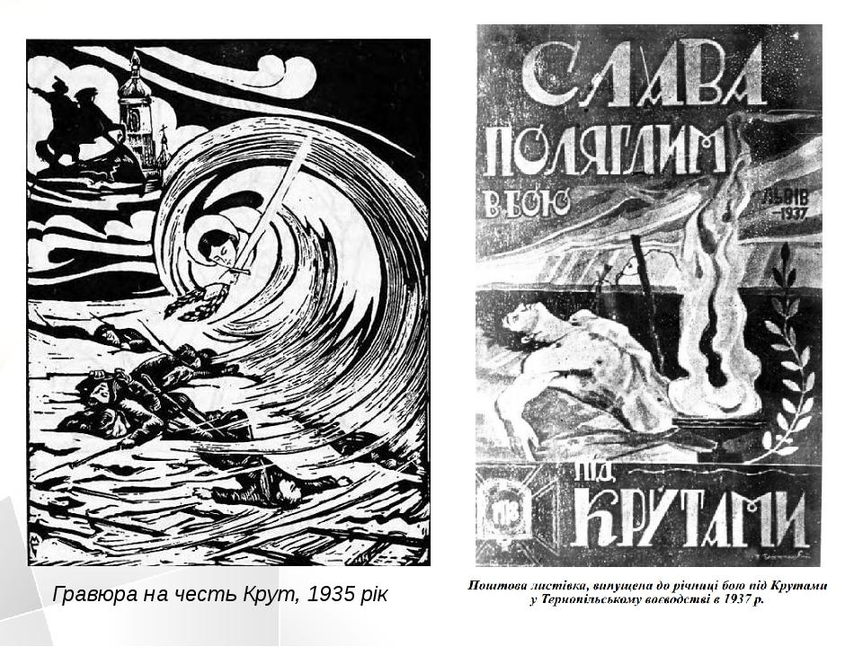 Гравюра на честь Крут, 1935 рік