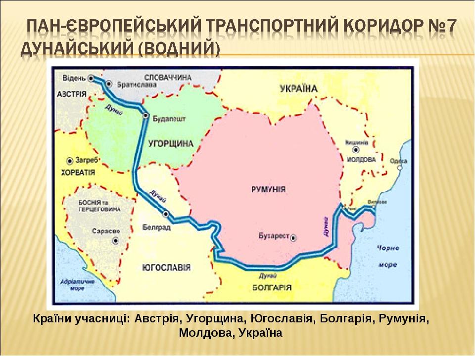 Країни учасниці: Австрія, Угорщина, Югославія, Болгарія, Румунія, Молдова, Україна