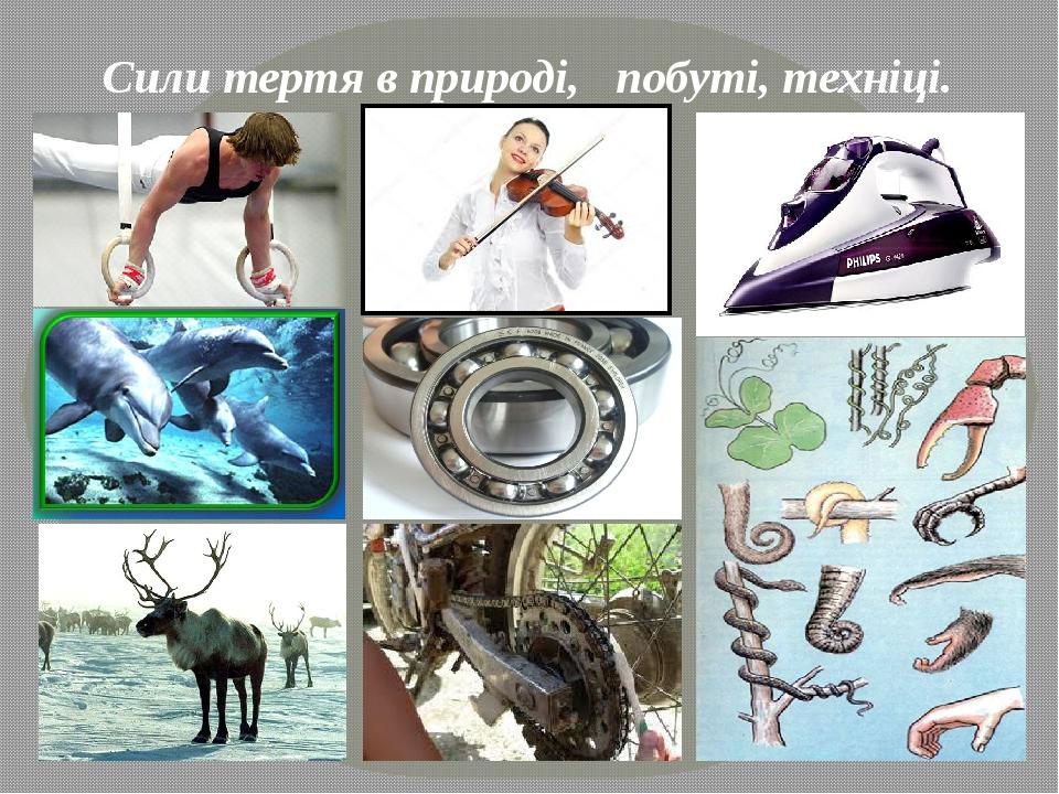 Сили тертя в природі, побуті, техніці.
