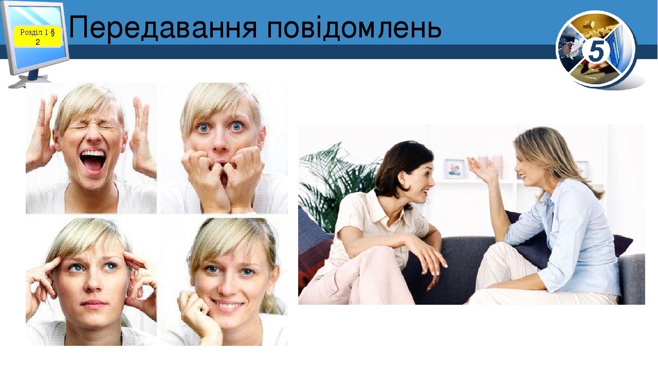 Передавання повідомлень Розділ 1 § 2