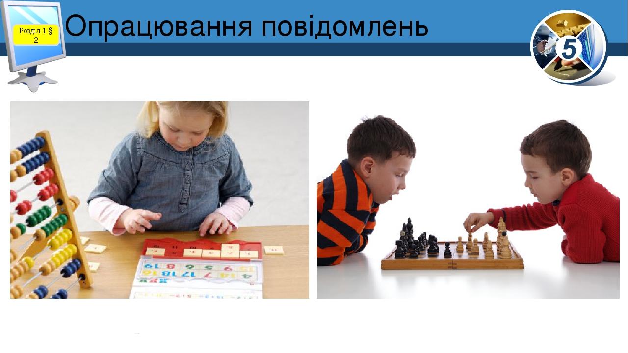 Опрацювання повідомлень Розділ 1 § 2
