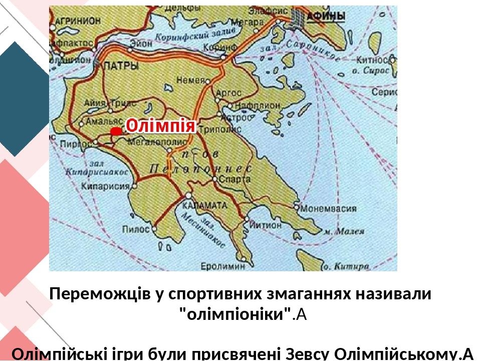 Олимпия на карте