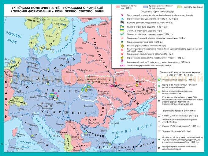 Початок Першої світової війни. Україна в геополітичних планах країн "Антанти" і "Троїстого Союзу"