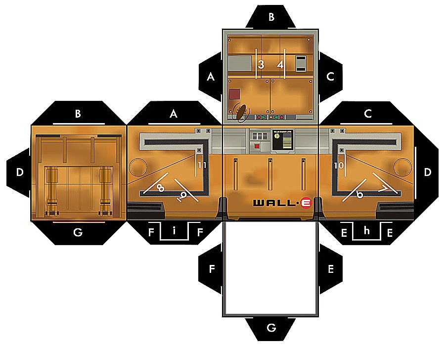 Робот Walle-E из бумаги своими руками !