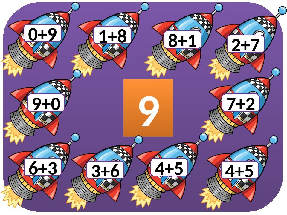 0+9 9 7+2 1+8 2+7 6+3 3+6 8+1 4+5 9+0 4+5