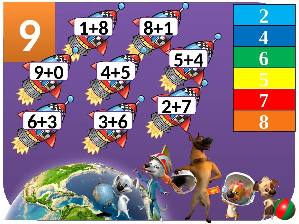 2+7 9 1+8 6+3 3+6 8+1 5+4 9+0 4+5 2 4 8 6 5 7