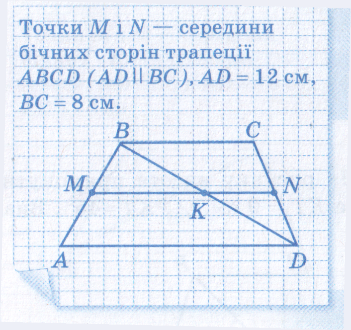 Урок "Середня лінія трапеції"