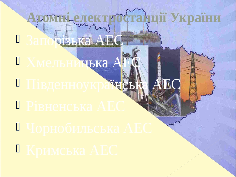 Урок "Атомна енергетика України. Екологічні проблеми атомної енергетики ...