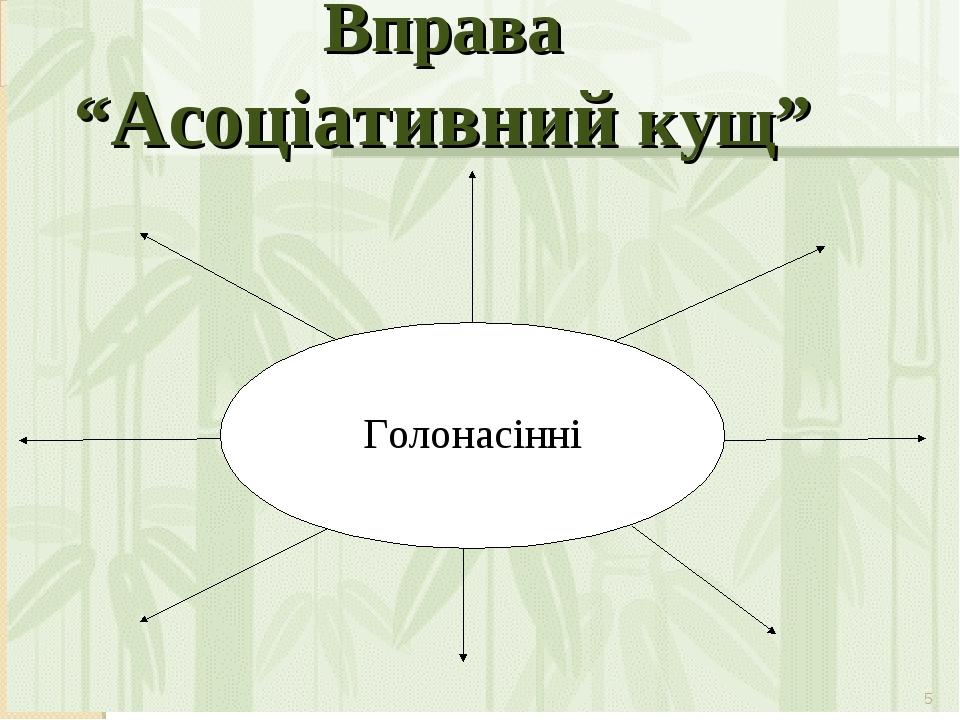 Вправа “Асоціативний кущ” *