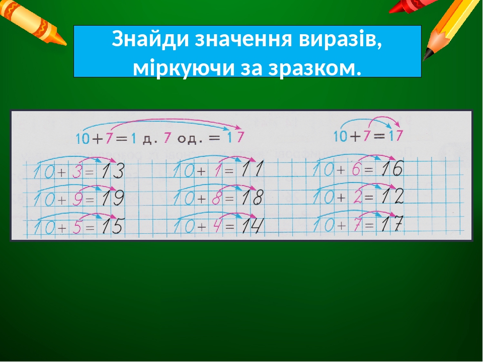 Знайди значення виразів, міркуючи за зразком.