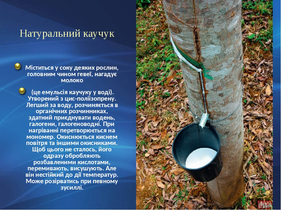 Презентація "Каучук, гума. Синтетичні волокна"