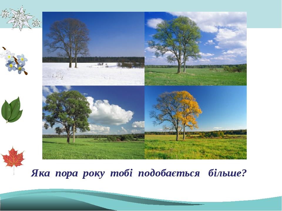 Яка пора року тобі подобається більше?