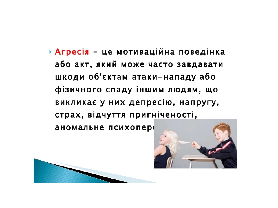 Презентація "Що таке агресія?"