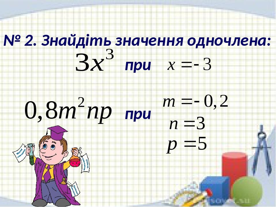 Проект по алгебре 7 класс на тему одночлены