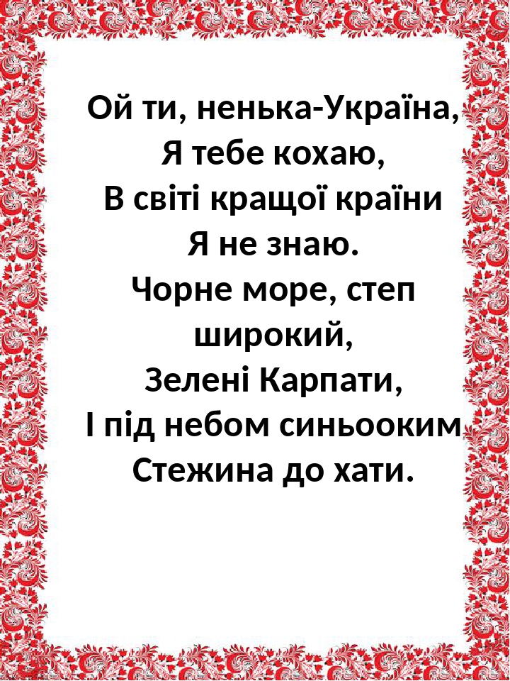 Презентація "Вірші про Україну" 1 клас