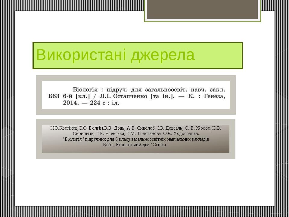 Використані джерела