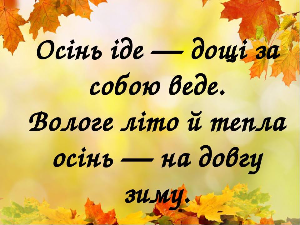 Презентація "Українські народні прикмети про осінь" | Презентація. НУШ
