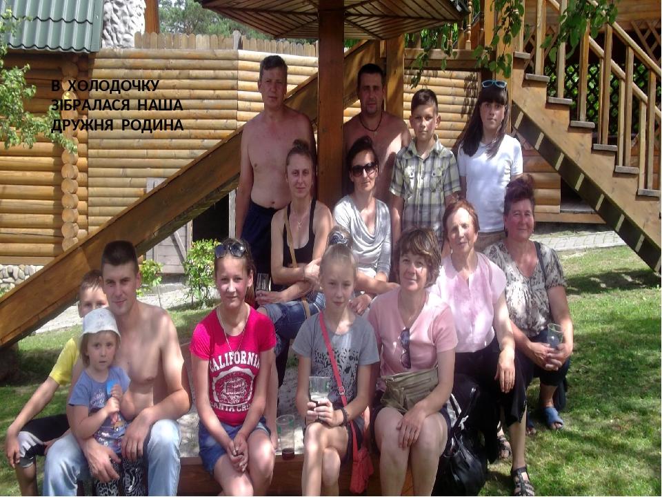 В ХОЛОДОЧКУ ЗІБРАЛАСЯ НАША ДРУЖНЯ РОДИНА