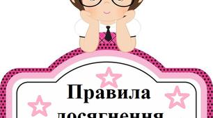 Наочність "Правила досягнення успіху"