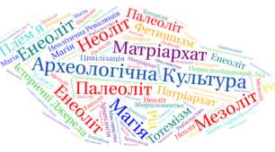 Хмара слів на урок контролю з історії  у 6 класі  (Розділ І)