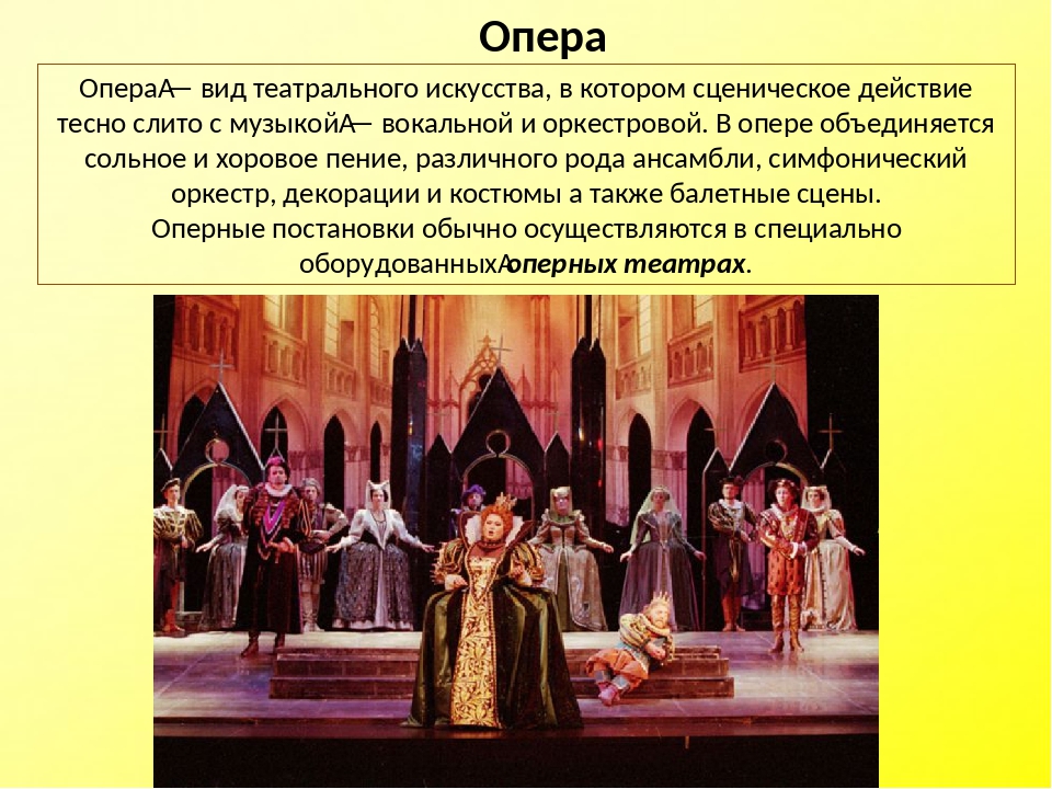 Опера какое искусство. Виды искусства в опере. Опера Жанр. Разновидности оперы в Музыке. Оперы виды опер.