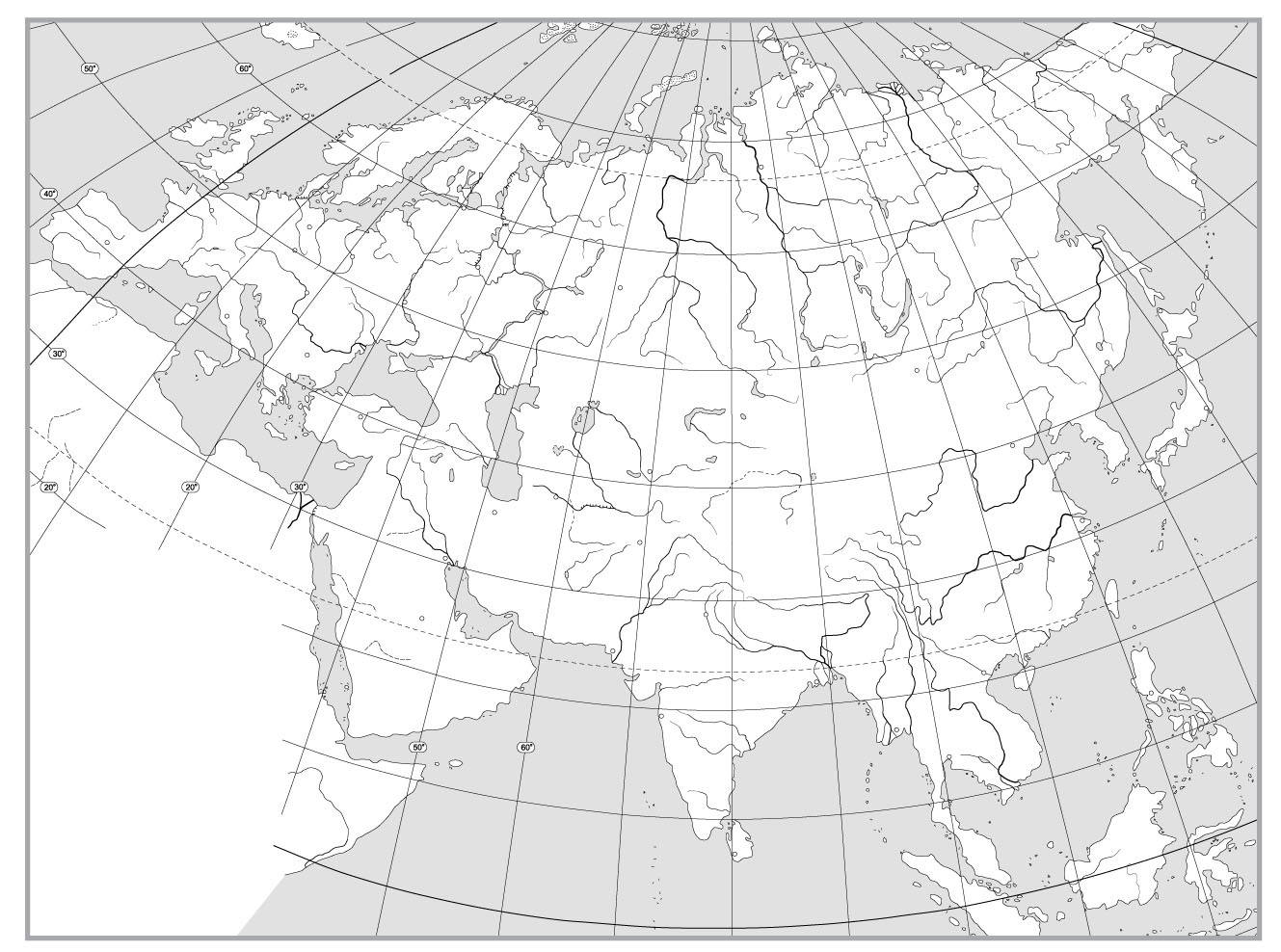 Контурные карты 7 класс страница 12 евразия. Физическая контурная карта Евразии. Физическая карта Евразии контурная карта. Контурная карта физическая карта Евразия 7кл. Политическая контурная карта Евразии.