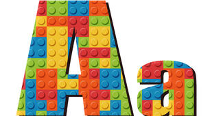 Абетка для оформлення класу у стилі "LEGO"(початкова школа,НУШ).