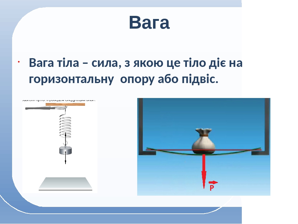 Презентація до уроку у 10 класі "Вага тіла. Невагомість"