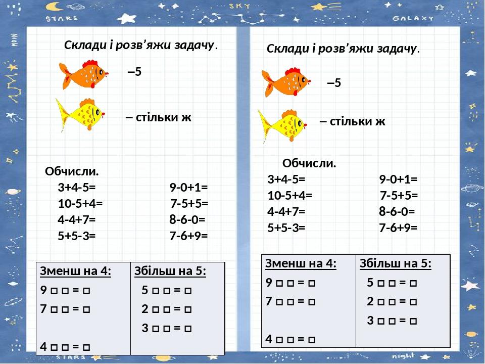 Щоденні 3 (Daily 3). Математика письмово 1 клас | Презентація. НУШ