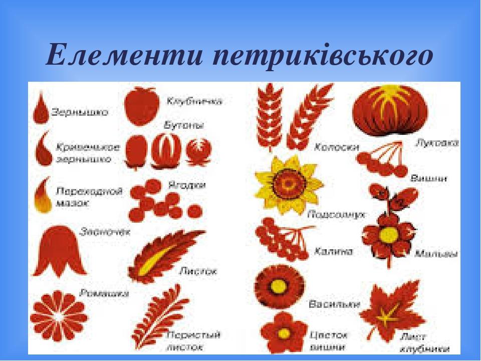 Елементи петриківського розпису 