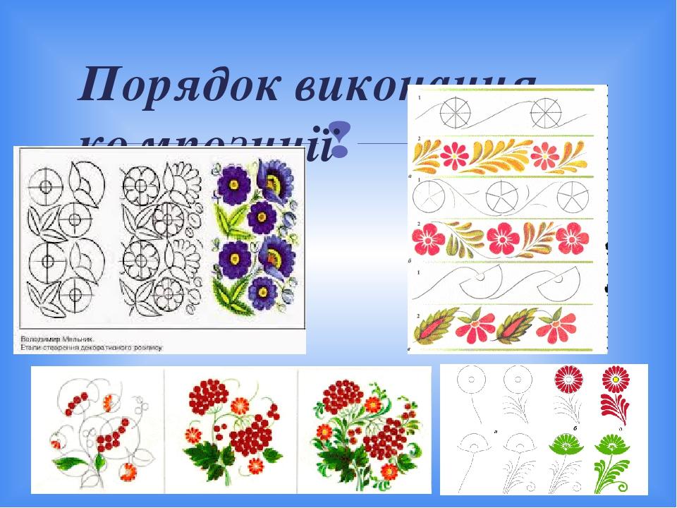 Порядок виконання композиції 