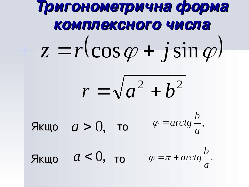 Алгебраическая форма комплексного числа изображенного на рисунке