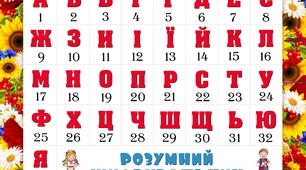 Алфавіт із цифрами для шифрування слів