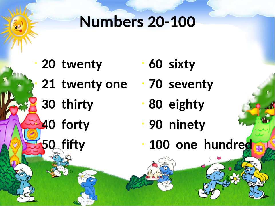 50 100 на английском. Числа на английском. Numbers 20-100. Числа десятками на англ яз. Числительные на английском для детей.