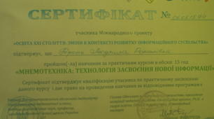 МНЕМОТЕХНІКА - ТЕХНОЛОГІЯ ЕФЕКТИВНОГО ЗАСВОЄННЯ ІНФОРМАЦІЇ В УМОВАХ СУЧАСНОЇ ОСВІТИ