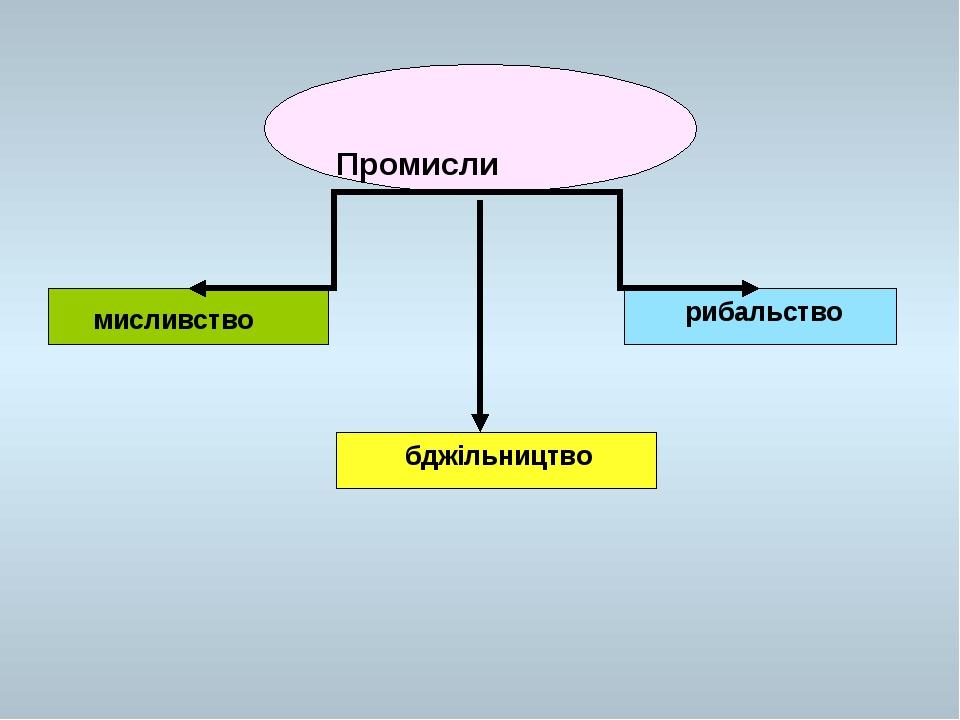 Промисли мисливство рибальство бджільництво