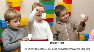 конспект заняття пізнавального розвитку дітей молодшого віку  "Допоможемо білочці знайти іграшки для більчат"