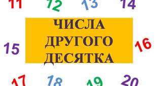 Презентація "Числа другого десятка" з анімацією та звуковими ефектами.