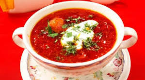 Traditional Ukrainian dish – borsch.