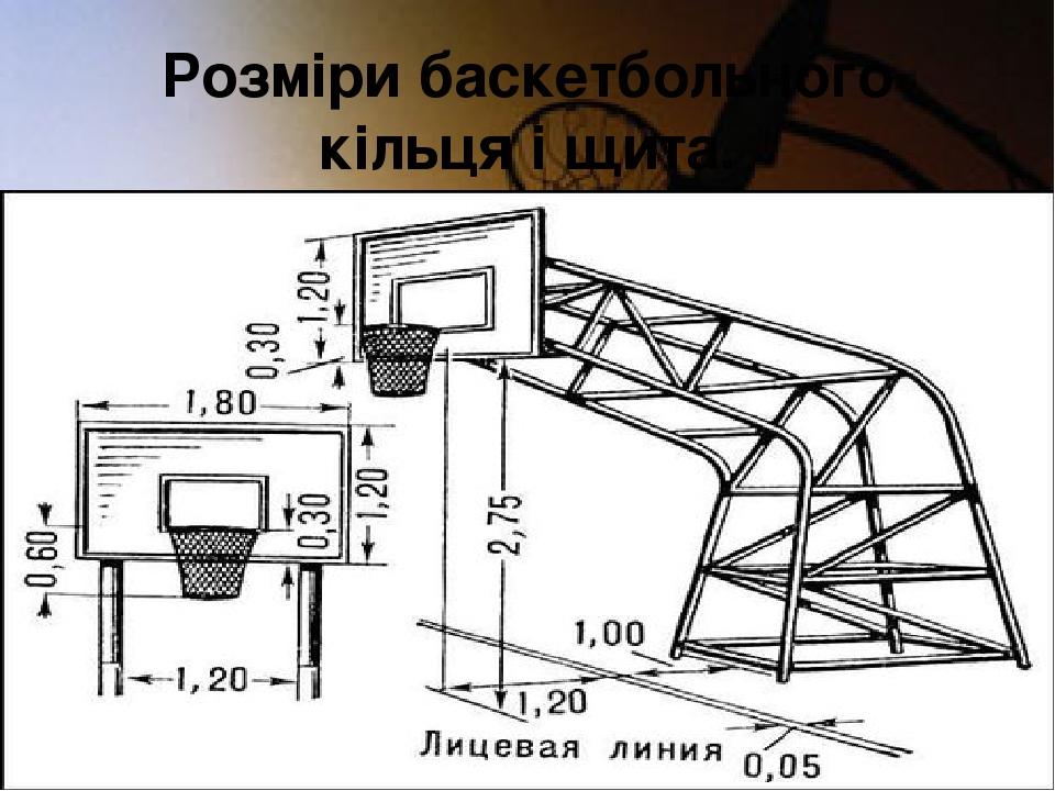 Чертеж баскетбольного щита