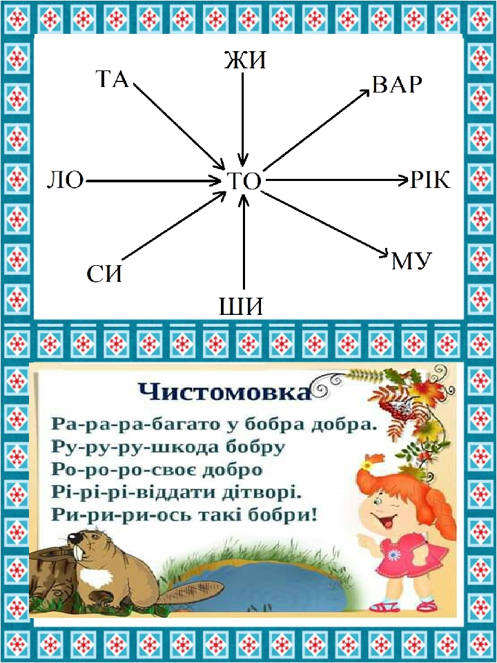 Картки для розчитування 1 клас