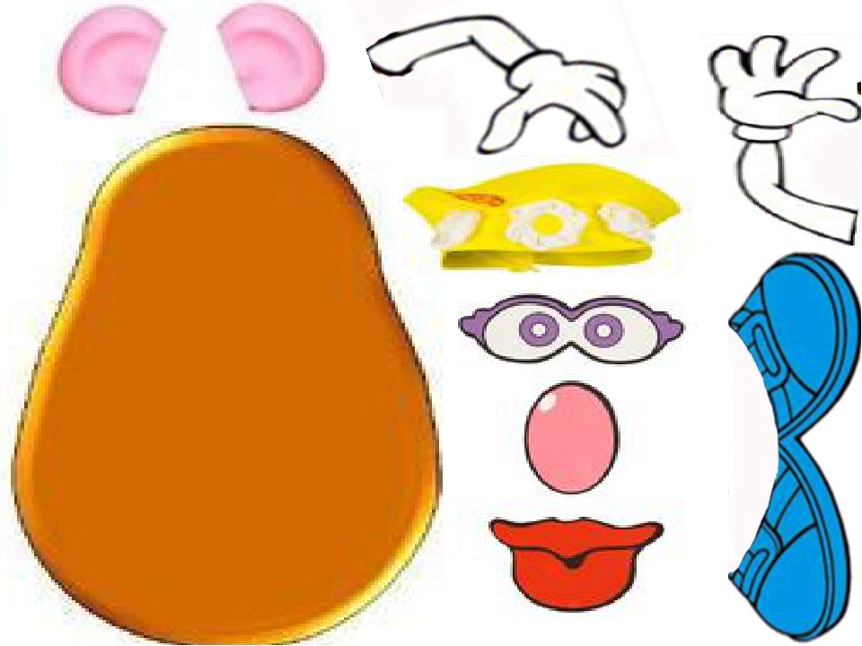"Mr. and Mrs Potato Head"English teaching worksheets for preschoolers.
