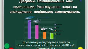 Розробка уроку математики 4 кл "Діаграми. Співвідношення між величинами