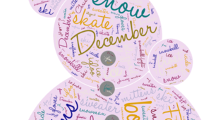 Тематична хмара слів “Winter “ (Snowman Word Cloud)