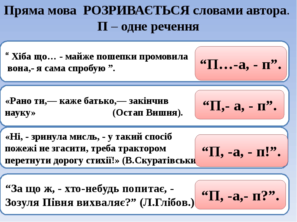 Схемы простай мовы