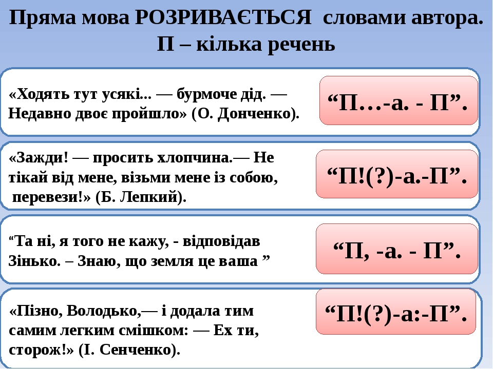 Схемы простай мовы